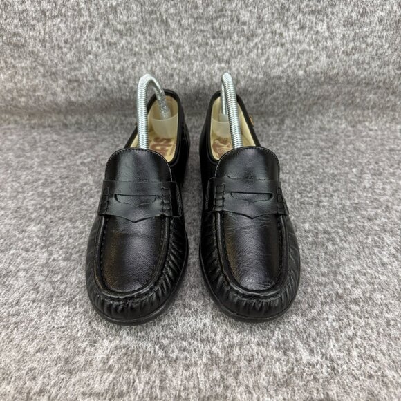 ✅SAS Tripad Comfort Womens 8.5N Black Leather Penny Loafers Slip-On Mocc Style - Picture 5 of 12